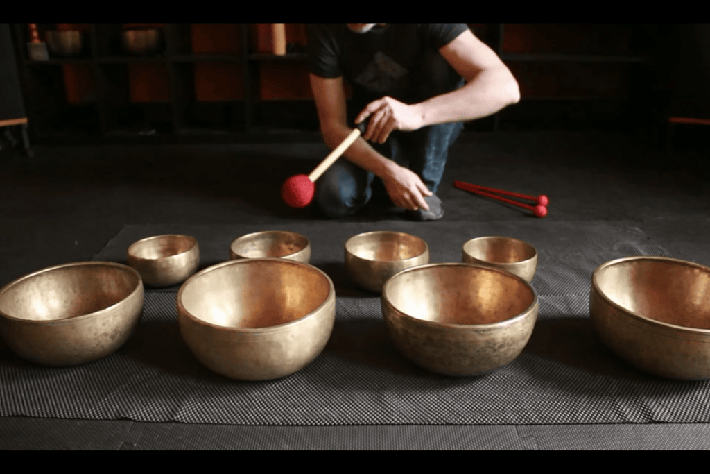 Matched Set of 8 Antique Himalayan Singing Bowls