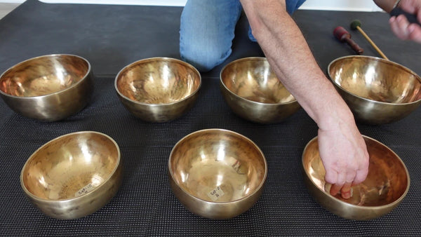 Matched Set of Seven Contemporary Himalayan Singing Bowls #10