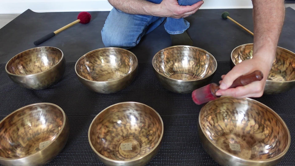 Matched Set of Seven Contemporary Himalayan Singing Bowls #5