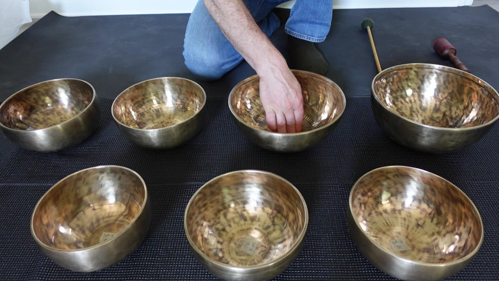Matched Set of Seven Contemporary Himalayan Singing Bowls #8