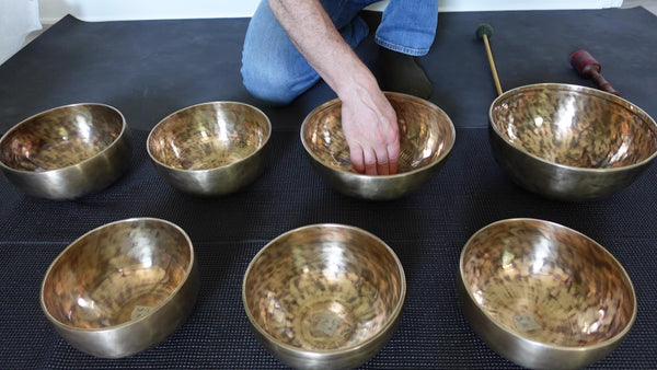 Matched Set of Seven Contemporary Himalayan Singing Bowls #8