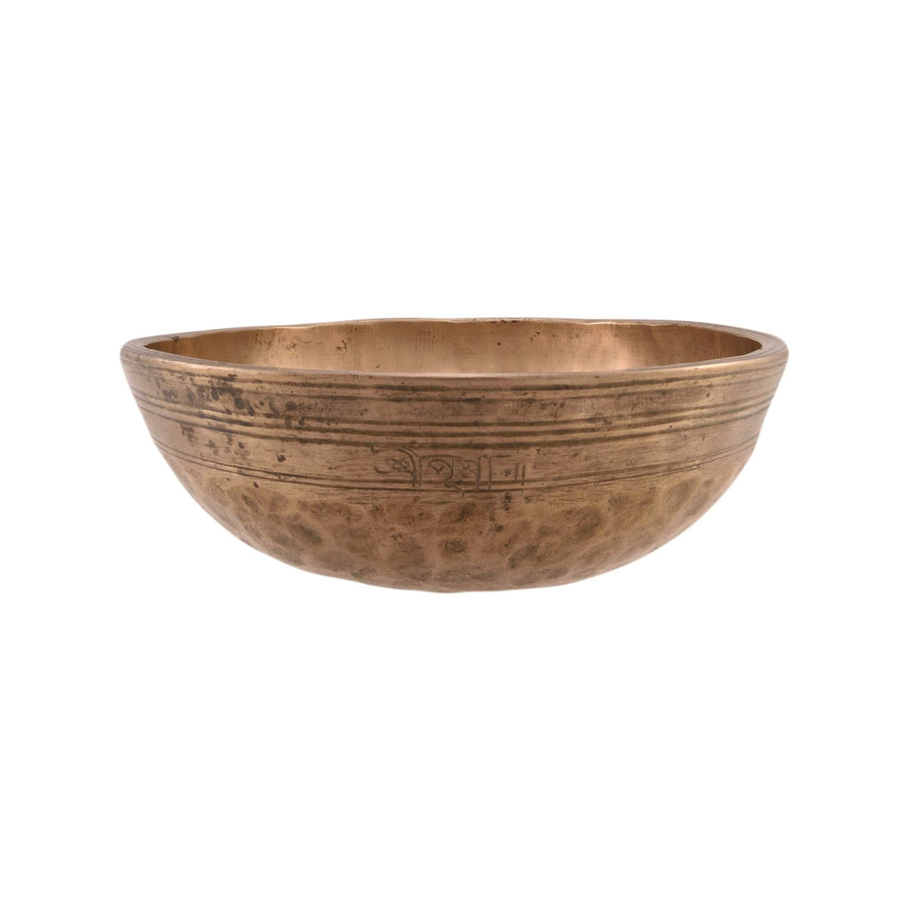 Antique singing bowl Manipuri MPC#66  Engraved